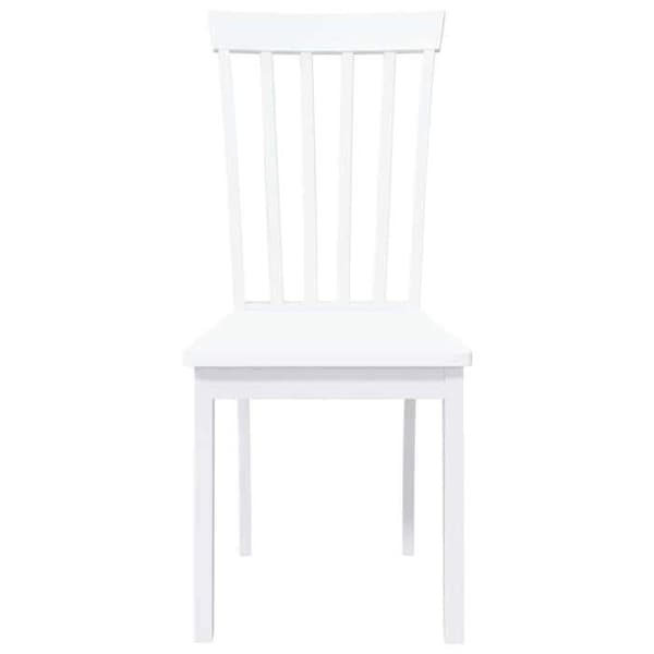 Spisestole - EKSKLUSIV HUS - Sæt 2 - Massivt gummitræ - Hvid - Ergonomisk design Vit