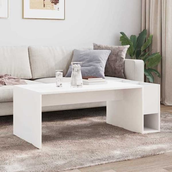 Maison Exclusive - Låg bord Vit 101,5 x 50 x 37 cm Ingenjörsträ Vit