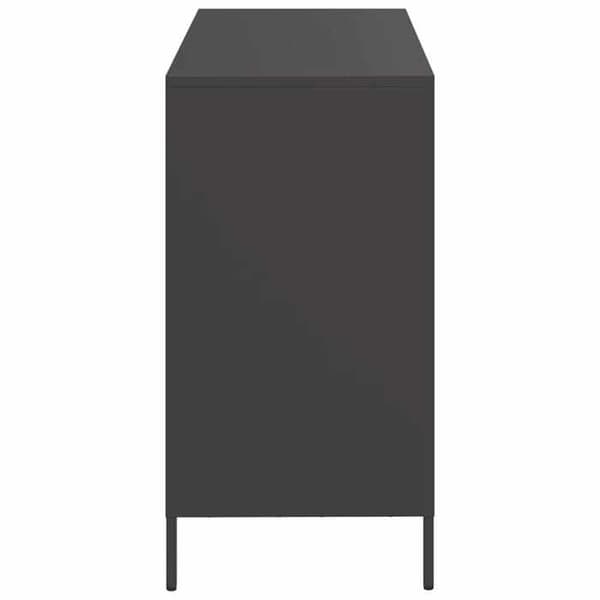 Maison Exclusive - Buffet sort 101,5x39x73,5 cm koldvalset stål
