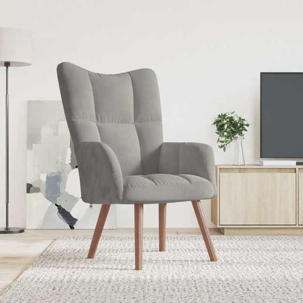 Maison Exclusive - Relax stol Lys grå Velour