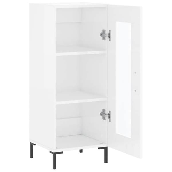 Maison Exclusive - Buffé Vit glänsande 34,5x34x90 cm Ingenjörsträ
