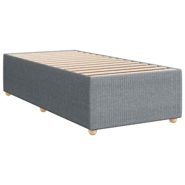 Maison Exclusive - Boxspring säng med madrass Ljusgrå 90 x 190 cm Tyg Ljusgrått