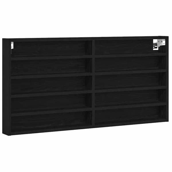 Maison Exclusive - Vitrine vægmontering Sort eg 100 x 8,5 x 50 cm svart ek