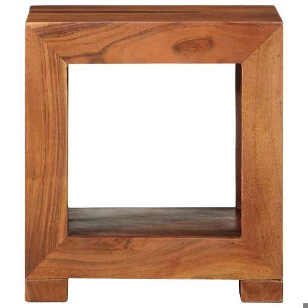 Sidebord - MAISON EXCLUSIVE - 37x29x40 cm - Massiv akacietræ - Brun - Glat overflade