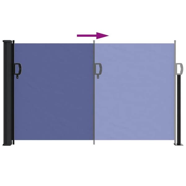 Maison Exclusive - Fällbart sidotak blått 120x600 cm
