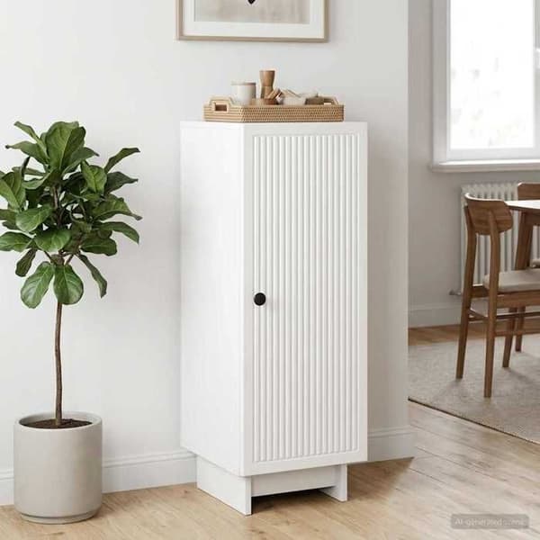 Maison Exclusive - Hvid glans buffet 33 x 34,5 x 90 cm Ingeniørtræ
