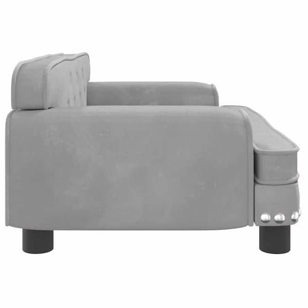 Maison Exclusive - Ljusgrå hundsäng 70x45x30 cm sammet ljusgrått
