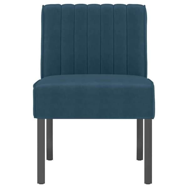 Maison Exclusive - Blå velour stol uden armlæn