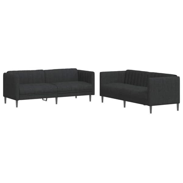 Maison Exclusive - Sæt af 2 sofaer sort stof