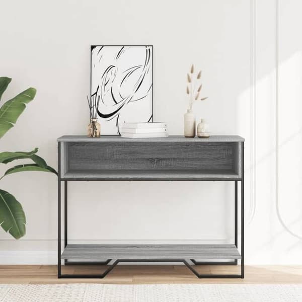 Maison Exclusive - Consolebord sonoma grå 100x35x74,5 cm ingeniørtræ