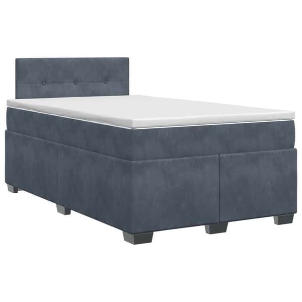 Maison Exclusive - Boxspring säng med madrass Mörkgrå 120 x 190 cm Sammet