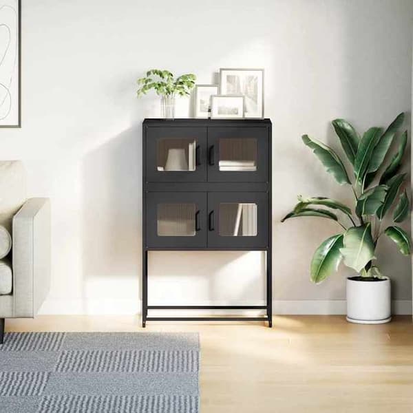 Maison Exclusive - Sort høj buffet 68x39x107 cm stål