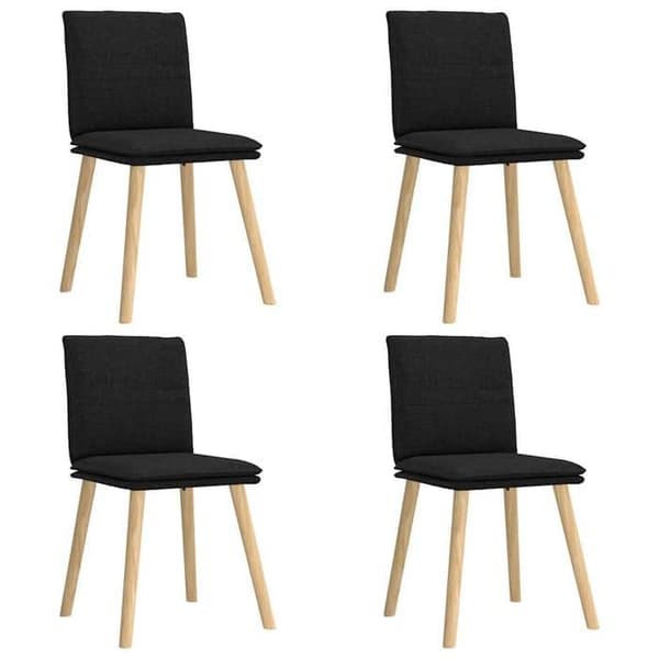 Maison Exclusive - Ruokatuolit 4 kpl musta kangas Svart