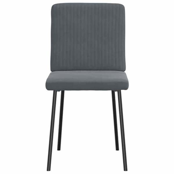 Maison Exclusive - Spisestole sæt af 2 Mørkegrå Velour Mörkgrå