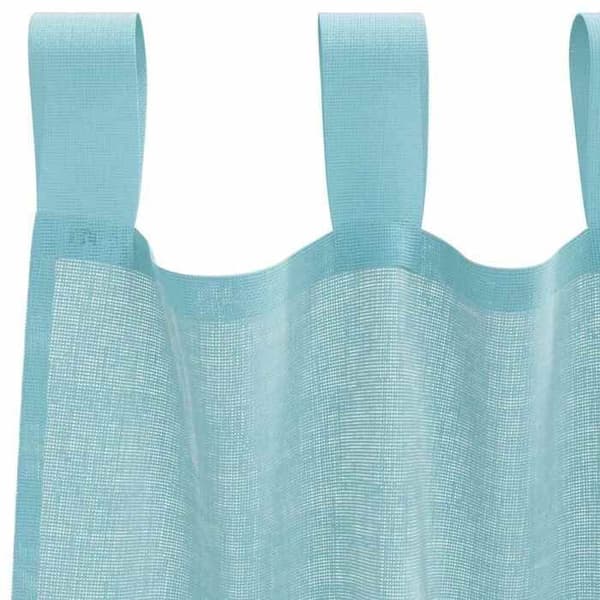 Voilage - MAISON EXCLUSIVE - 2 stk 140 x 140 cm - Turkis - Polyester - Patte Turkos
