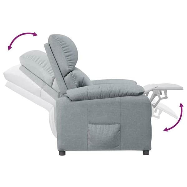 Maison Exclusive - Lätt grå recliner i tyg