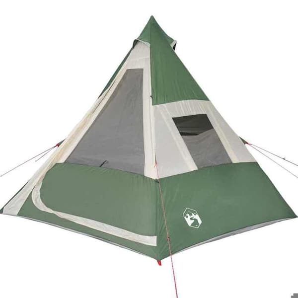 Maison Exclusive - Vihreä vedenpitävä tipi-teltta 7 hengelle