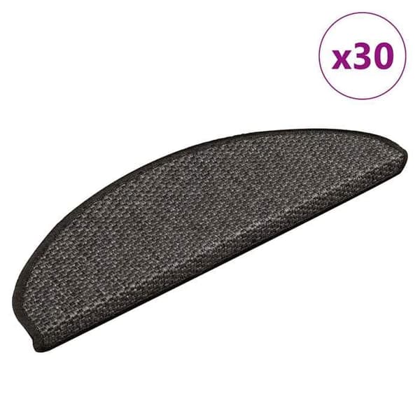 Maison Exclusive - Selvklæbende trappetæpper 30 stk 65x21x4 cm antracit