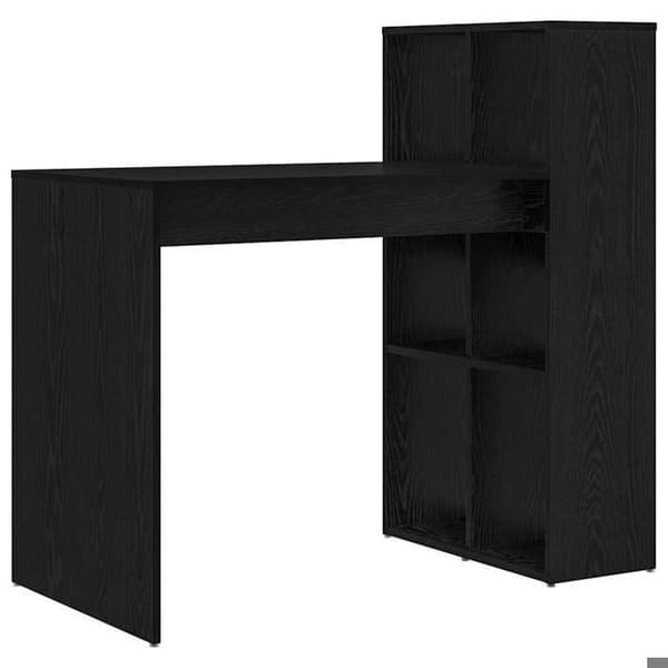 Maison Exclusive - Kontor Sort egetræ Ingeniørtræ 108 x 55 x 103,5 cm svart ek
