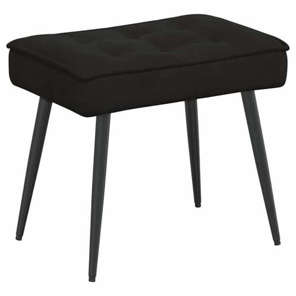 Maison Exclusive - Afslapningsstol med skammel Sort Velour