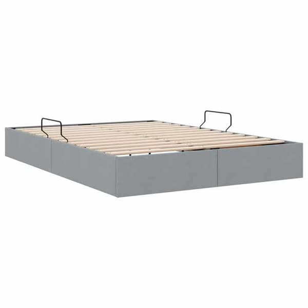 Maison Exclusive - Sängram ottoman Ljusgrå 140 x 200 cm tyg