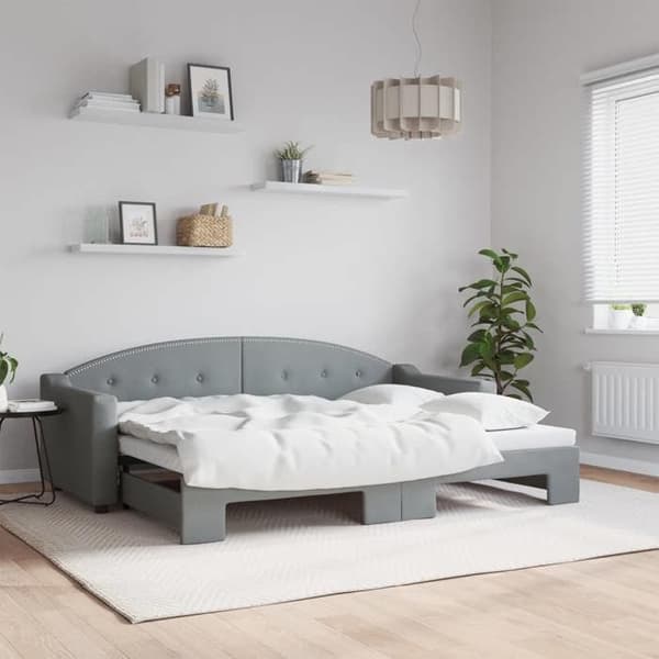 Maison Exclusive - Sovesofa med udtræk uden madras lys grå 80x200 cm ljusgrått