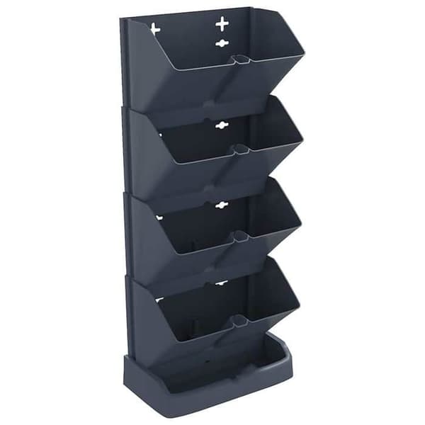 Maison Exclusive - Sæt af 4 vertikale plantekasser Anthracite PP antracit