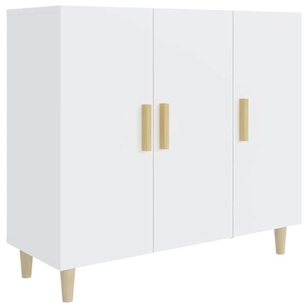 Maison Exclusive - Buffé vit 90x34x80 cm ingenjörsträ