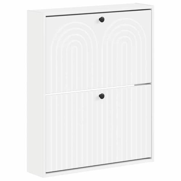 Maison Exclusive - Väggmonterad skohylla ALKMAAR 71 x 17 x 86 cm Vit Vit