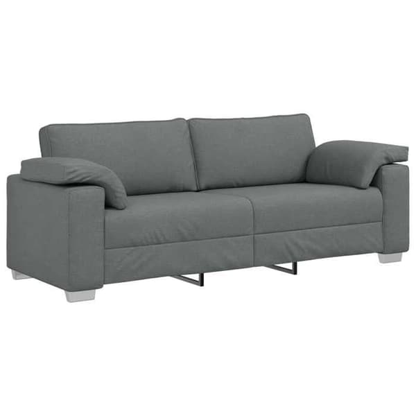 Soffa - MAISON EXCLUSIVE - Maison Exclusive - 2 platser - Mörkgrå tyg - Metallstruktur Mörkgrå