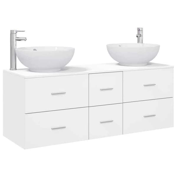 Maison Exclusive - 3-delars badrumsinredning i vitt Vit