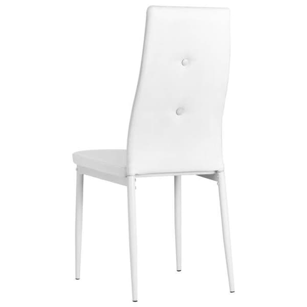 Maison Exclusive - Matstolar set om 6 vita i konstläder Vit
