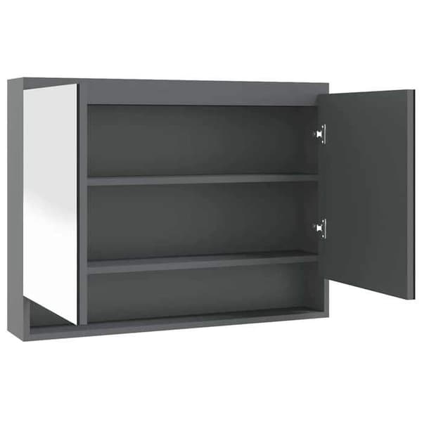 Maison Exclusive - Spegelskåp för badrum 80x15x60 cm MDF Grå
