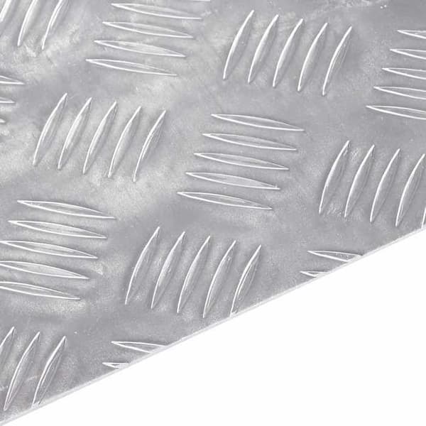 Maison Exclusive - Nez de marche 4 pc 50 x 25 cm Silver Aluminium Rektangulär