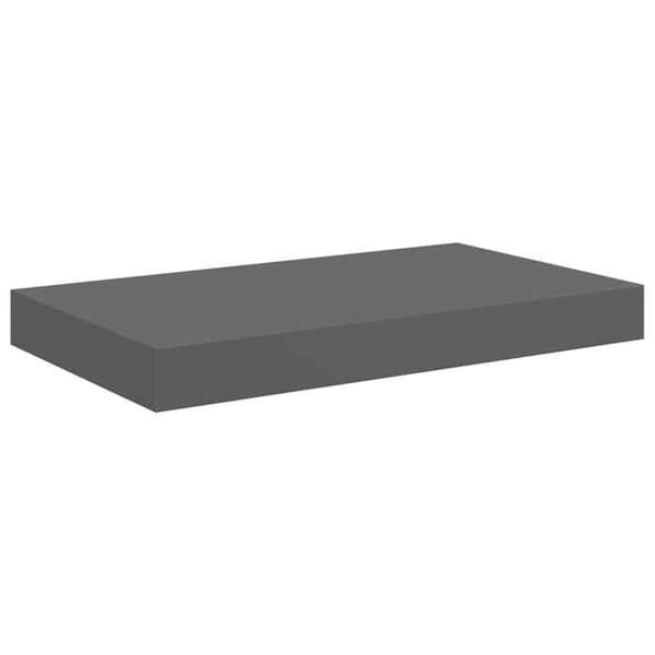 Maison Exclusive - Kelluva seinähylly 4 kpl Harjattu harmaa 40x23,5x3,8 cm MDF Glänsande grå