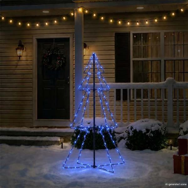 Julgran (kon) - EXKLUSIVT HEM - LED-kon 120 cm - 160 LED - 8 effekter - USB 5V Ej specificerat