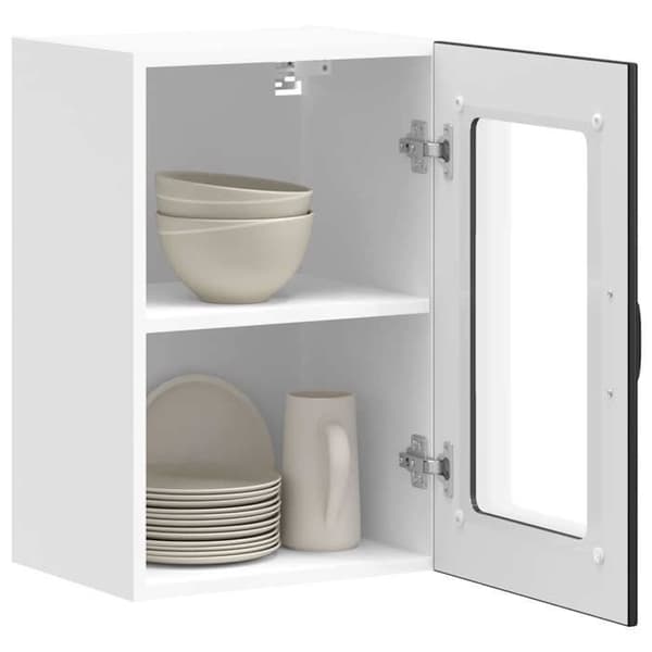 Maison Exclusive - Köksskåp med glasdörr Lucca svart