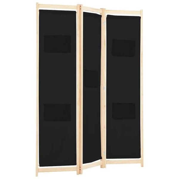 Adskillelse - Eksklusivt Hus - 3 paneler - Sort - 120x170x4 cm Svart