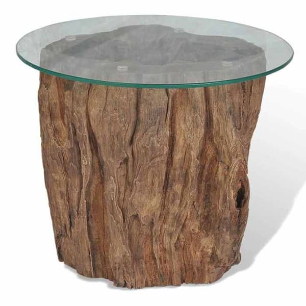 Maison Exclusive - Teak Glas Sofabord 50x40 cm