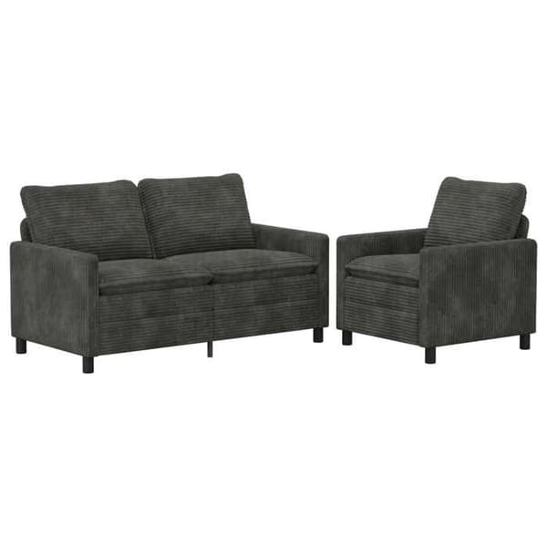 Maison Exclusive - Soffgrupp 2 delar Antracit Polyester