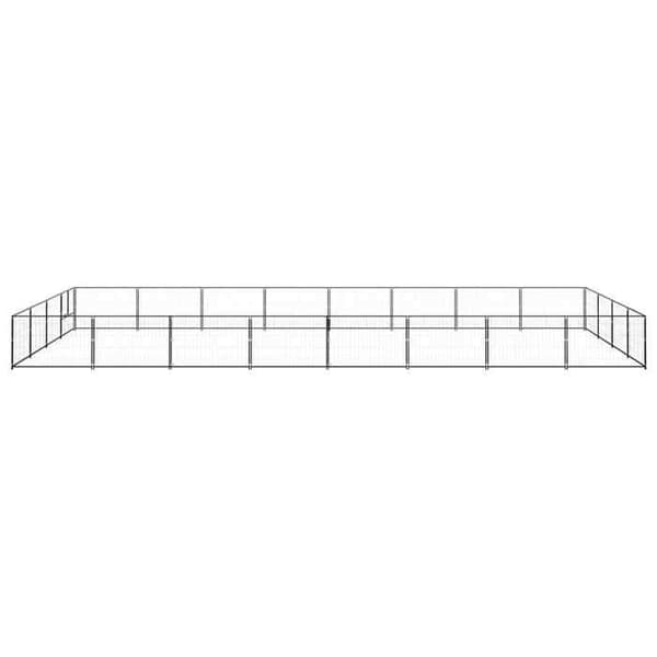 Hundehus - Eksklusivt Hus - Sort - Robust Stål - 800 x 400 cm (32 m²) svart