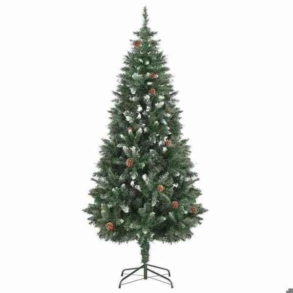 Maison Exclusive - Förbelyst konstgjord julgran/kottar 180cm