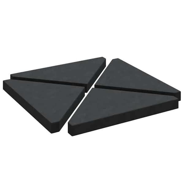 Maison Exclusive - Parasolfødder 4 stk. trekantet sort granit 14kg