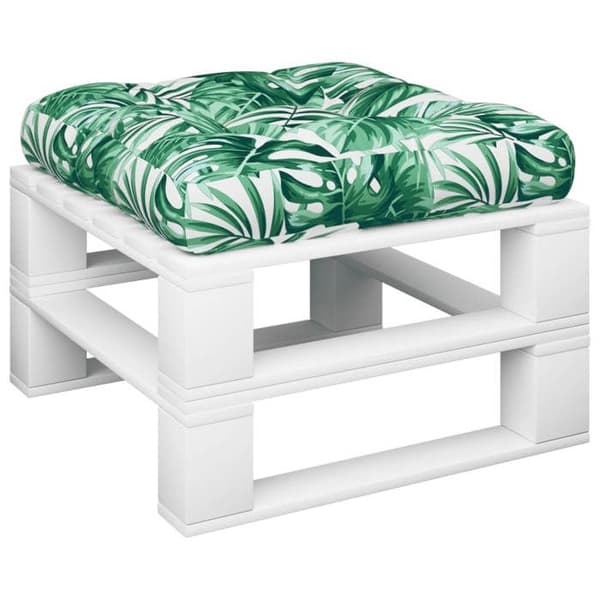 Maison Exclusive - Kudde av pall med lövmönster 60x60x12 cm tyg