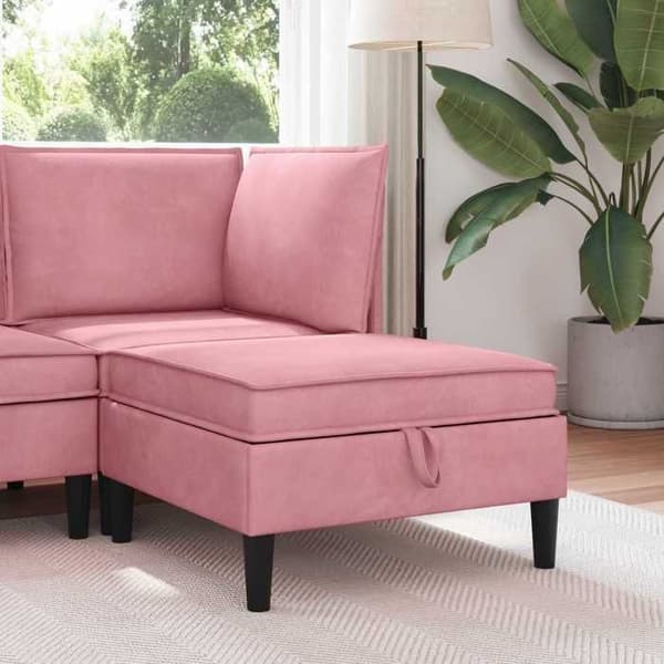 Maison Exclusive - Puff med Opbevaring Rosa Velour