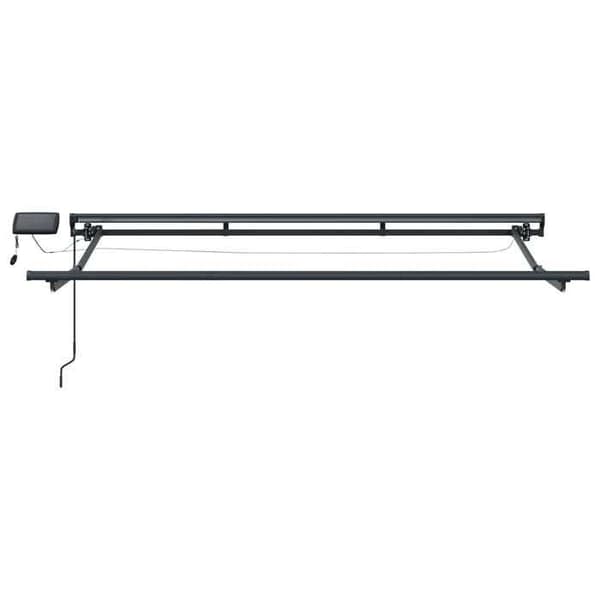 Markise ramme - EKSKLUSIV HUS - 2,5x2 m - Antracit - Manuel - Indbyggede solcelle-LED'er antracit