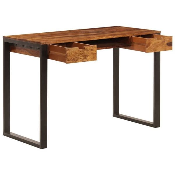 Maison Exclusive - Kontor 110x55x78 cm Solid Seshamträ Stål