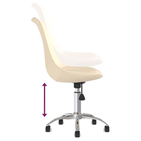 Maison Exclusive - Snurrande matstolar set om 4 Creme Tyg