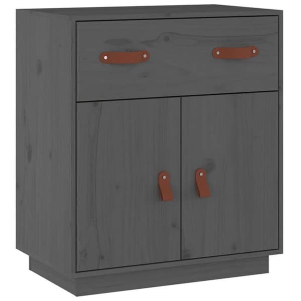 Maison Exclusive - Harmaa buffet 65,5x40x75 cm Massiivipuu mänty