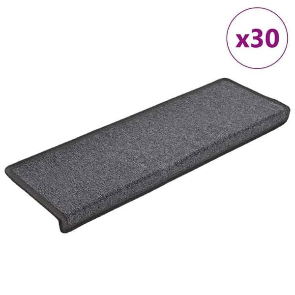 Maison Exclusive - Trappmatta 30 stycken 65 x 21 x 4 cm Mörkgrå Rektangulär kant